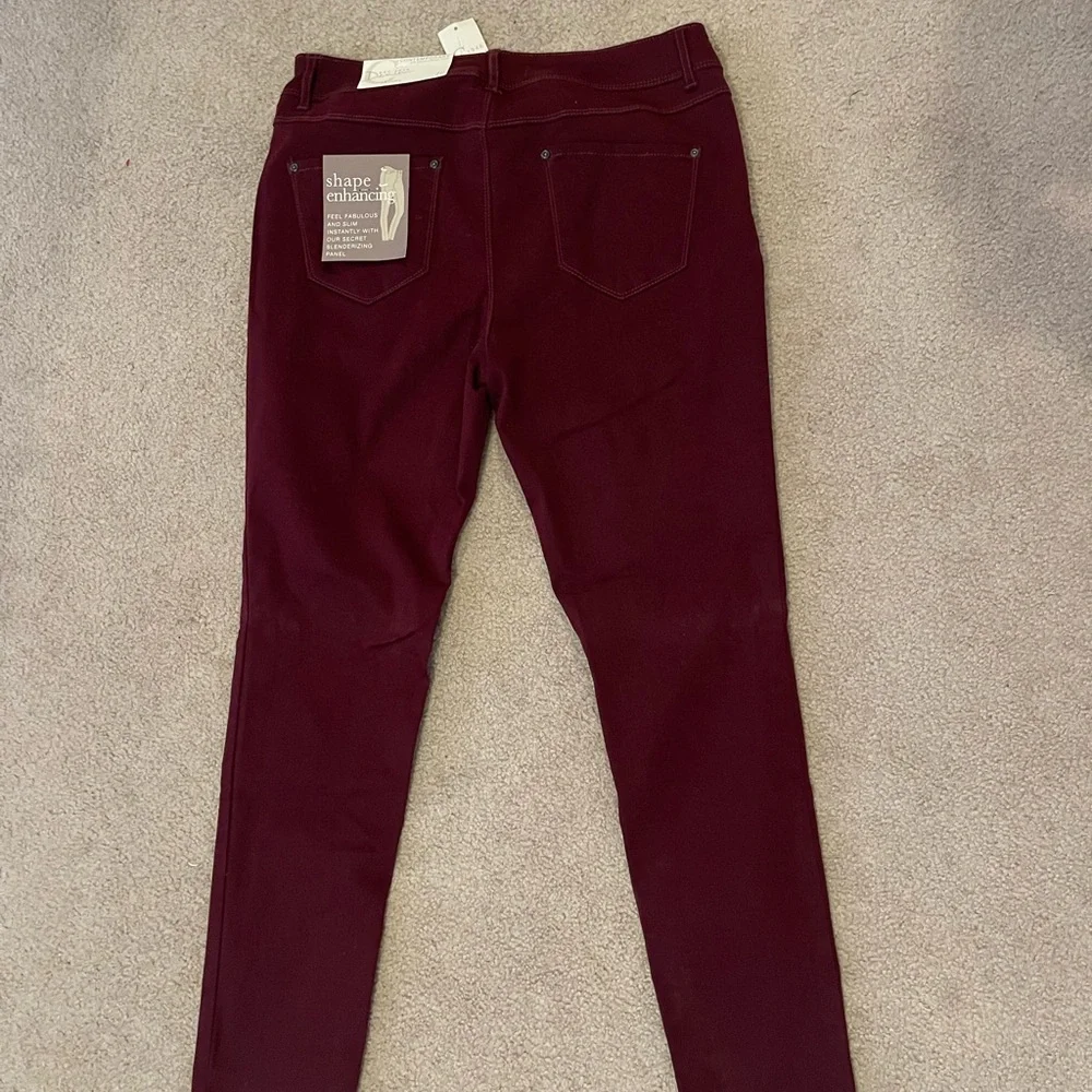 Deep Burgundy Denim Jeans